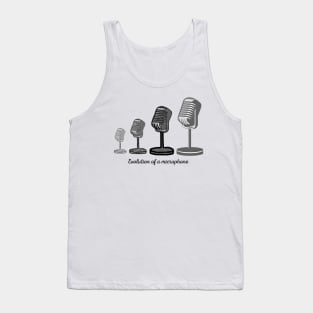 hand drawn microphone evolution Tank Top